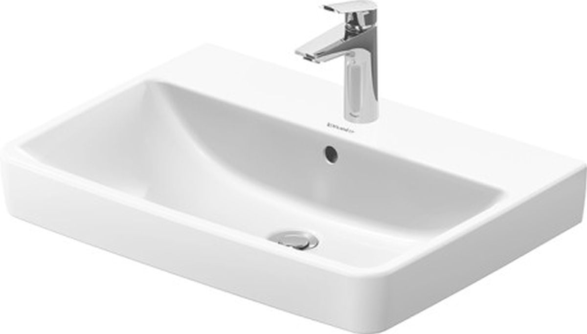 Duravit No. 1 mosdótál 65x46 cm négyszögletes beépíthető fehér 23756500002