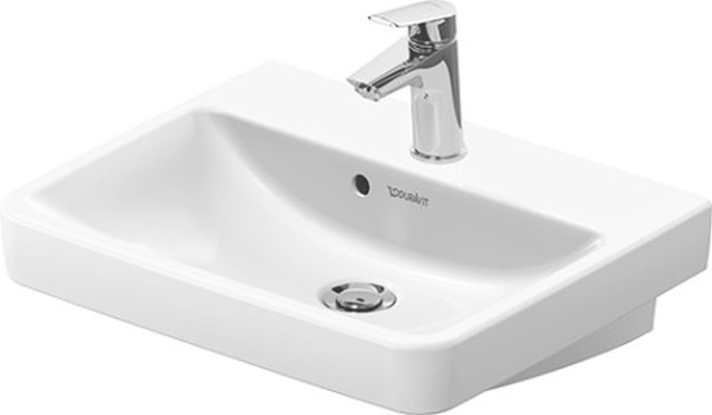 Duravit No. 1 mosdótál 50x40 cm négyszögletes beépíthető fehér 07435000002