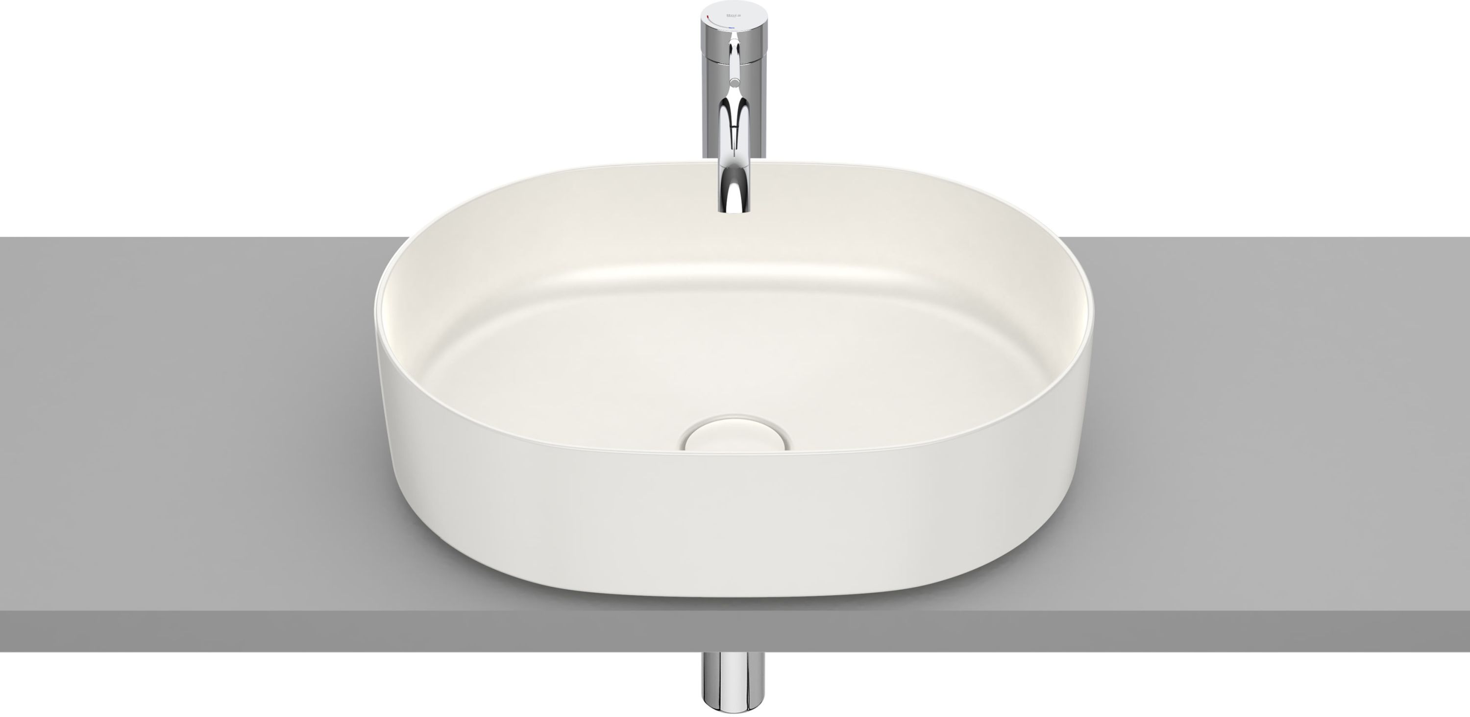 Roca Inspira mosdótál 50x37 cm ovális mosdótálak barna/bézs A327520650