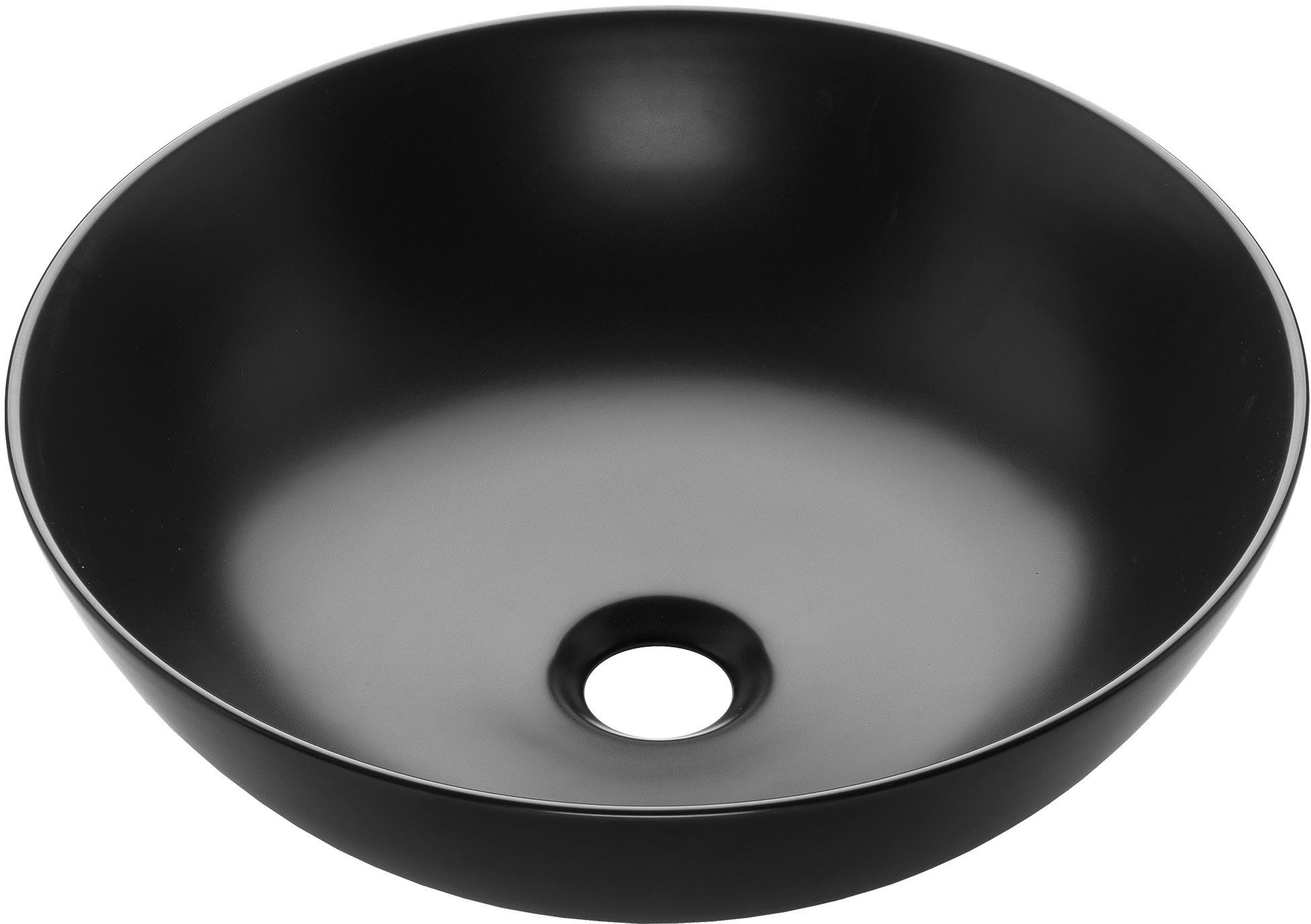Invena Tinos mosdótál 39.5x39.5 cm kerek mosdótálak fekete CE-43-005