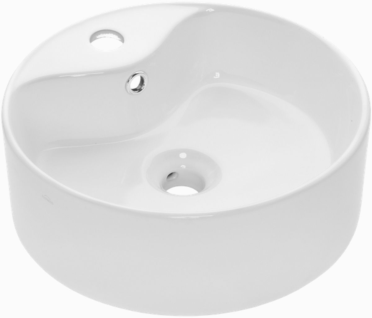 Invena Granada mosdótál 41x41 cm kerek mosdótálak fehér CE-44-001