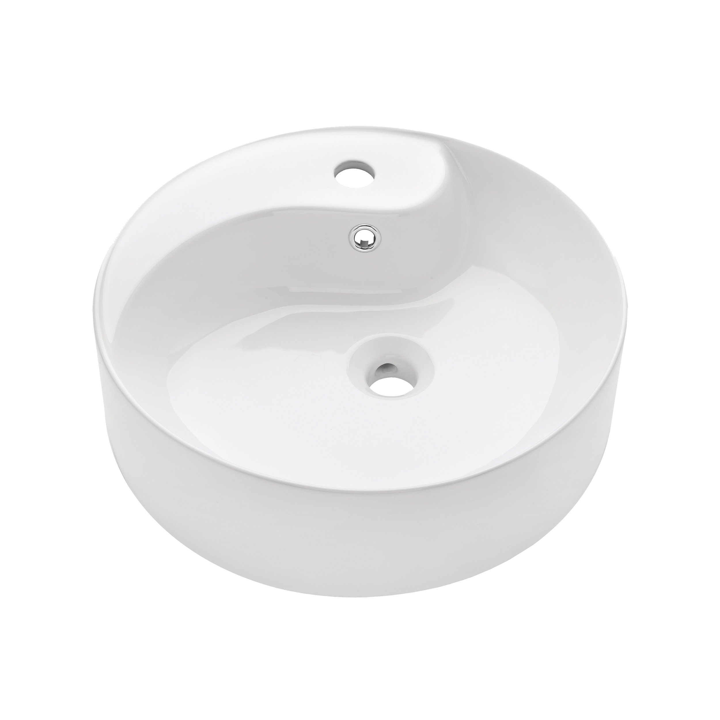 Invena Marbella mosdótál 46x46 cm kerek mosdótálak fehér CE-49-001