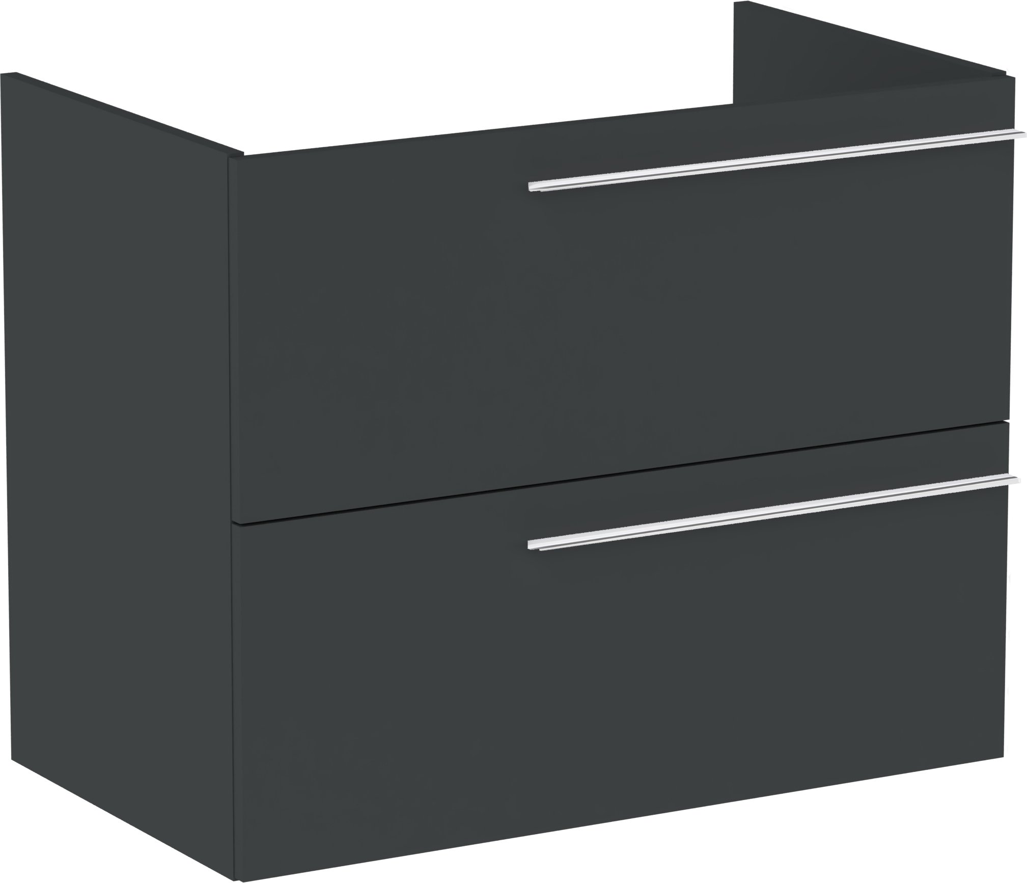 Roca Ella szekrény 78.5x44.6x63.5 cm mosdókagyló alá akasztható fekete A857770531