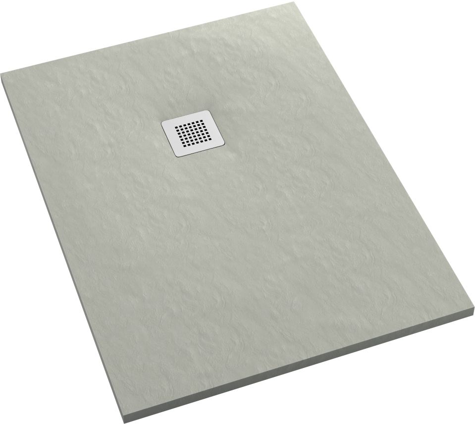 Schedpol Kalait Cement Stone téglalap zuhanytálca + előlap 140x90 cm cement 3.3119/CT/ST-M2