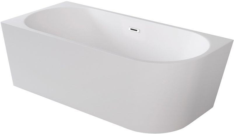 Besco Zoya fal mellé szerelhető fűrdőkád 170x80 cm négyszögletes fehér #WAS-170-ZLB