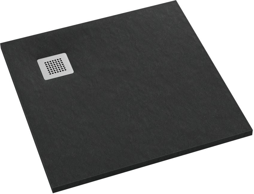 Schedpol Kalait Black Stone négyzet alakú zuhanytálca 90x90 cm fekete 3.3101/C/ST-M2
