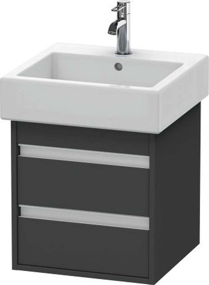 Duravit Ketho szekrény 45x44x48 cm mosdókagyló alá akasztható grafit KT663504949