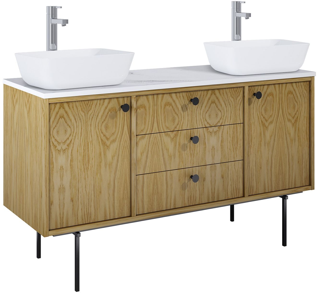 Elita Legacy szekrény 140x45.6x54 cm mosdókagyló alá akasztható tölgy RE011401096690