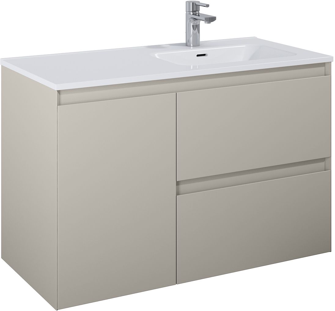 Elita Split szekrény 100x45.8x63.5 cm mosdókagyló alá akasztható bézs RE011005057020