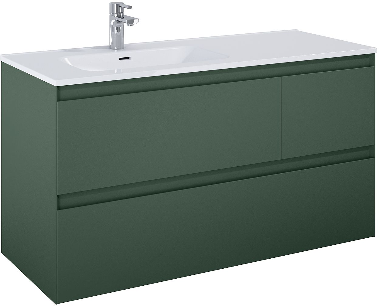 Elita Split szekrény 120x45.8x63.5 cm mosdókagyló alá akasztható zöld RE012006157010