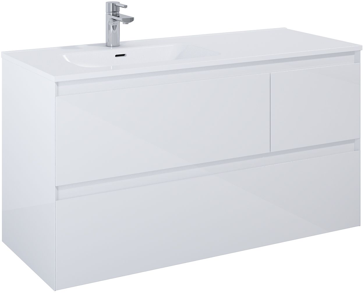 Elita Split szekrény 120x45.8x63.5 cm mosdókagyló alá akasztható fehér RE012006158060