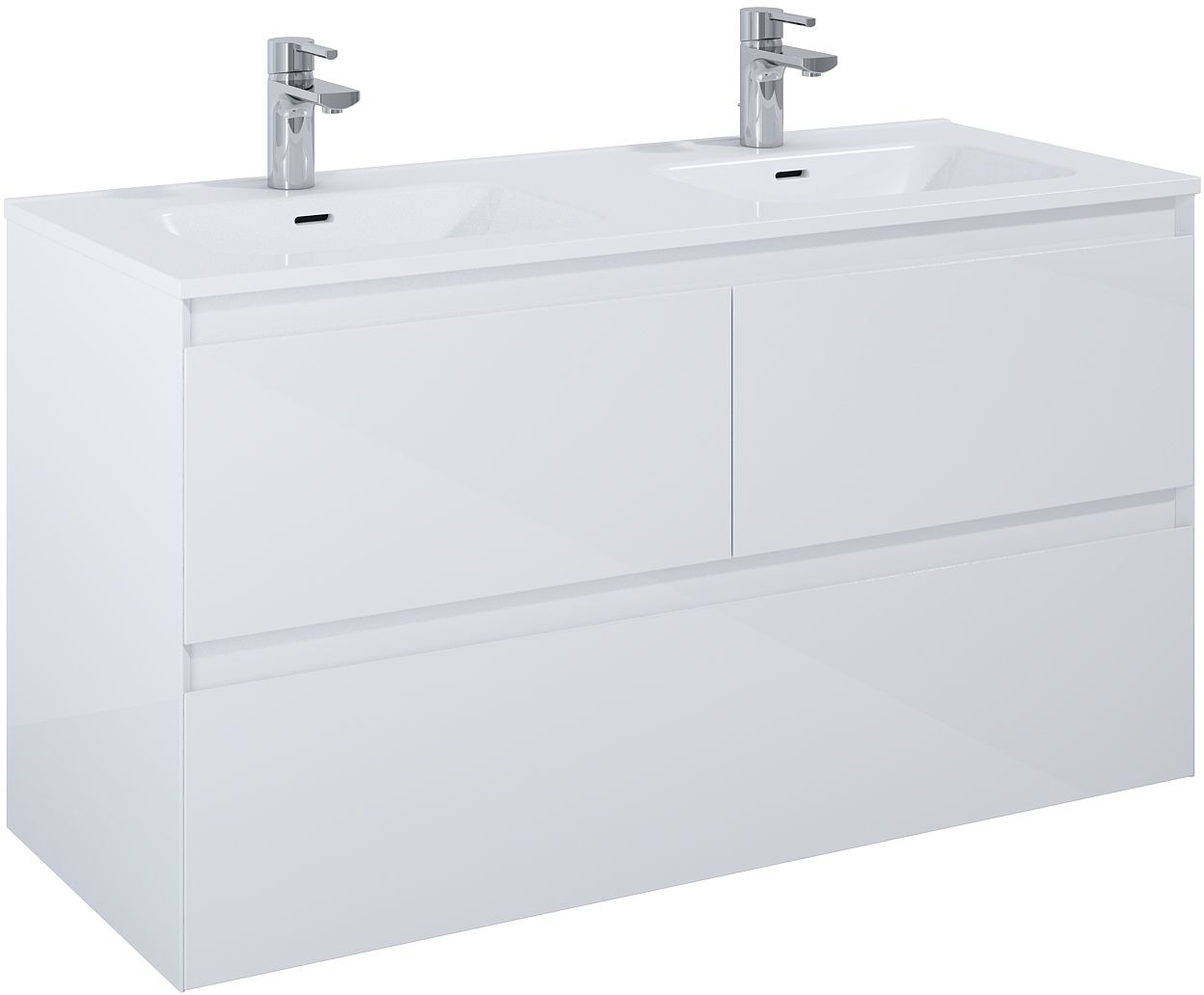 Elita Split szekrény 120x45.8x63.5 cm mosdókagyló alá akasztható fehér RE012007158060