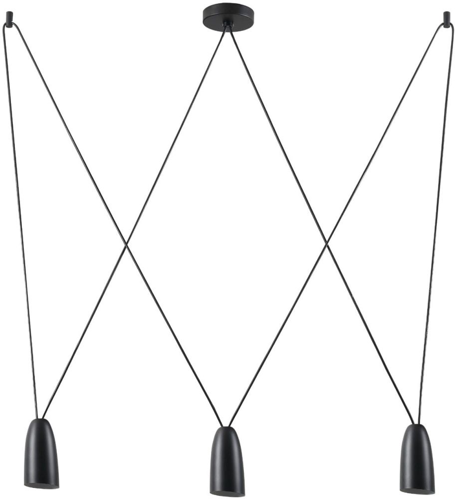 MaxLight Sistema függőlámpa 3x40 W fekete P0399