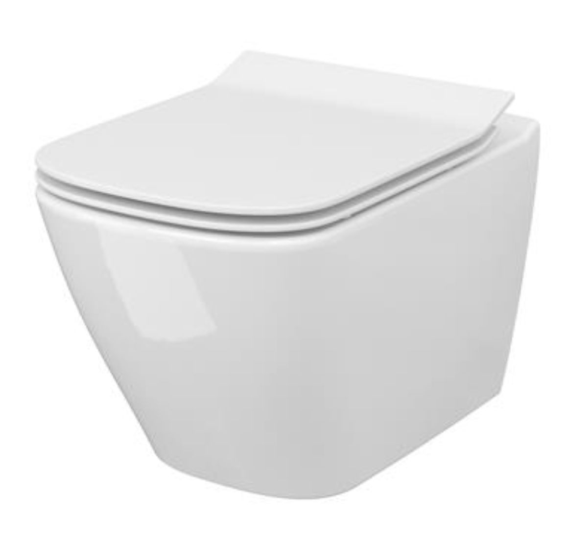 Készlet WC csésze Cersanit City K35-041-ECO, WC ülőke Cersanit City K98-0125-ECO