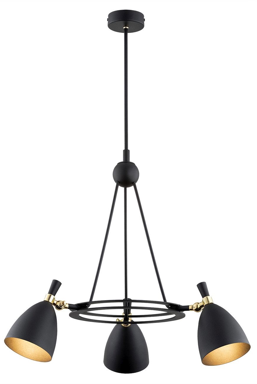 Argon Charlotte függőlámpa 3x15 W fekete-sárgaréz 6149