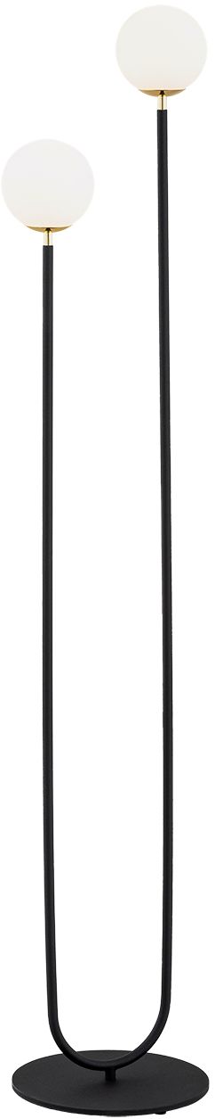 Argon Ferrone állólámpa 2x7 W fekete-sárgaréz-opál 7073