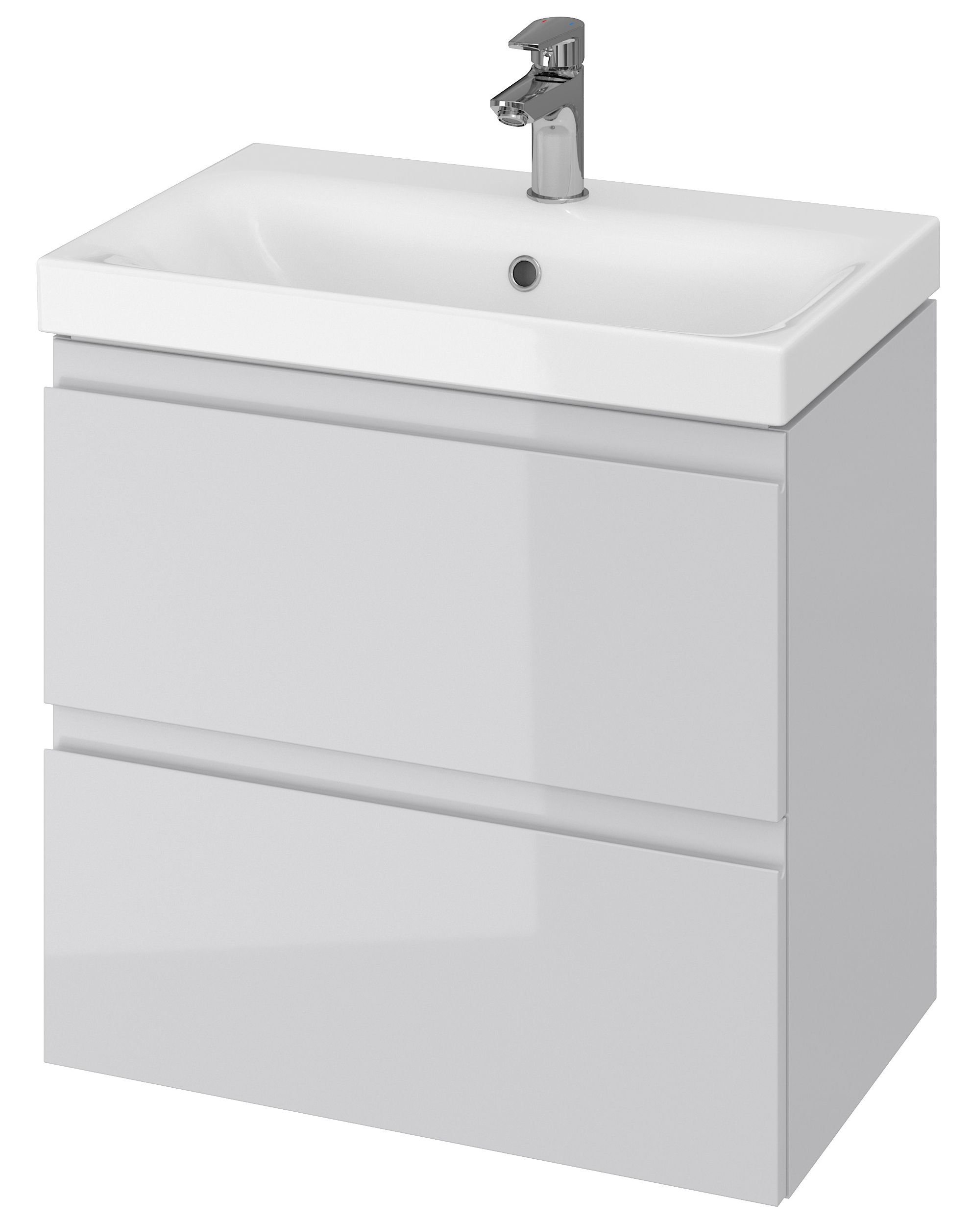 Cersanit Moduo szekrény 59.5x37.5x57 cm mosdókagyló alá akasztható szürke S590-003-ECO
