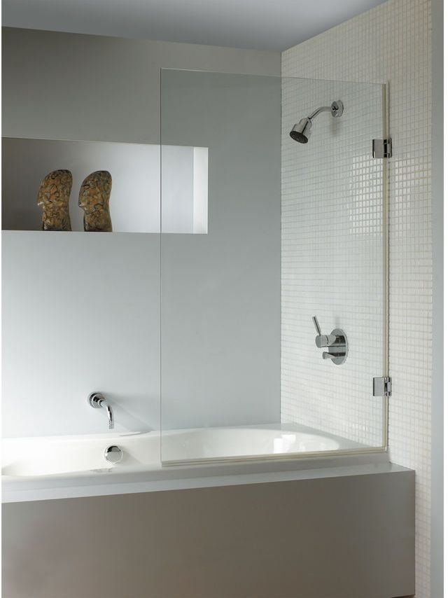 Riho Scandic zuhanyparaván 80 cm egyrészes fekete matt/átlátszó üveg G001130121