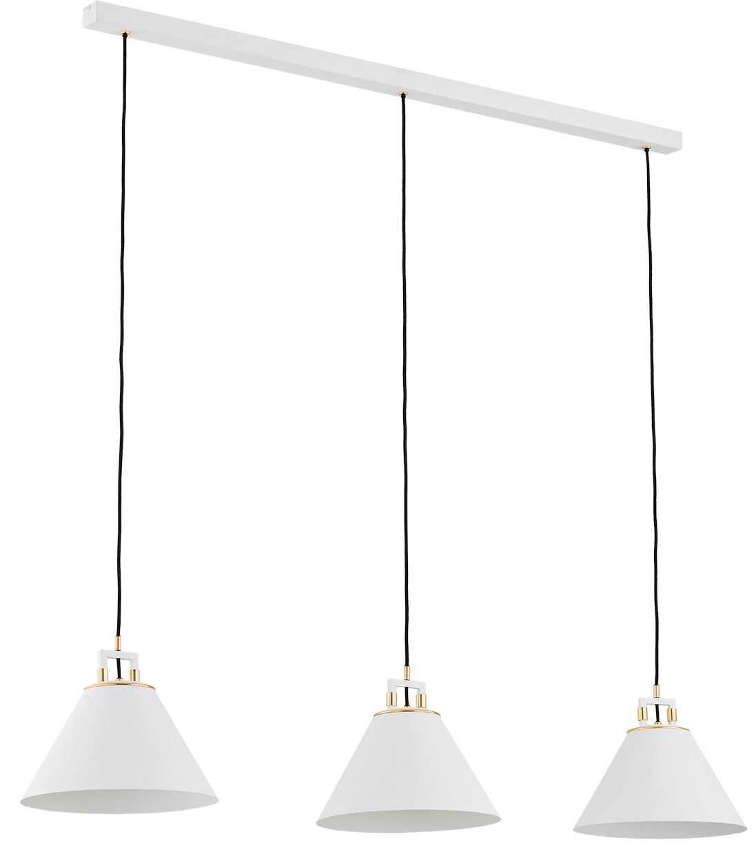 Argon Orte függőlámpa 3x15 W fehér-sárgaréz 6173