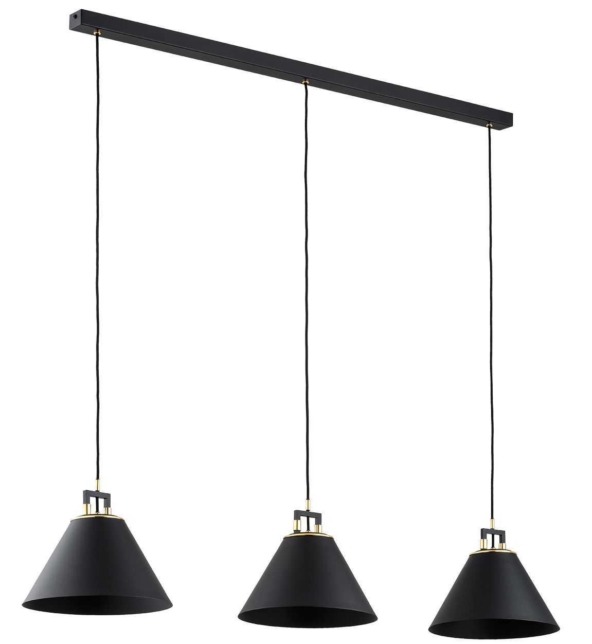 Argon Orte függőlámpa 3x15 W fekete-sárgaréz 6174