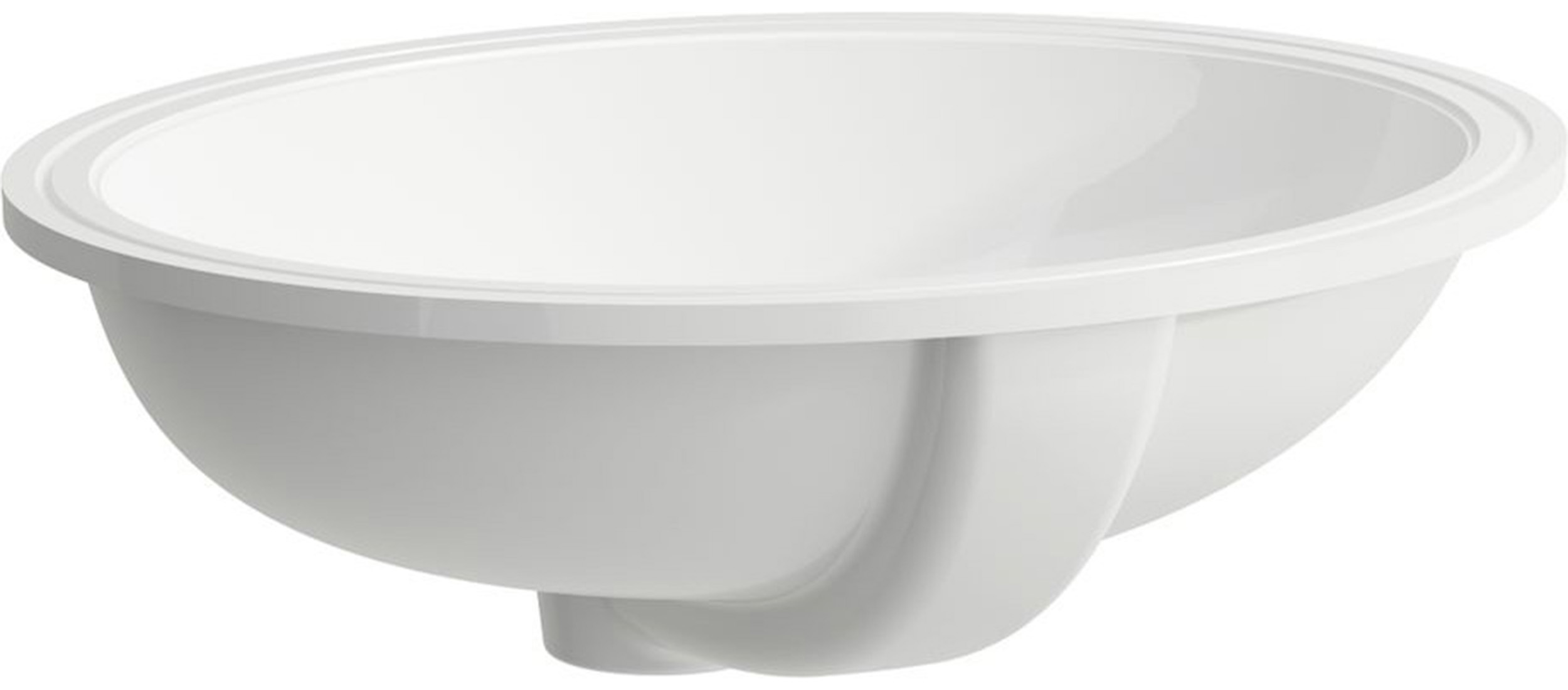 Laufen Savoy mosdótál 44x36 cm ovális alulról beépíthető fehér H8189430001551