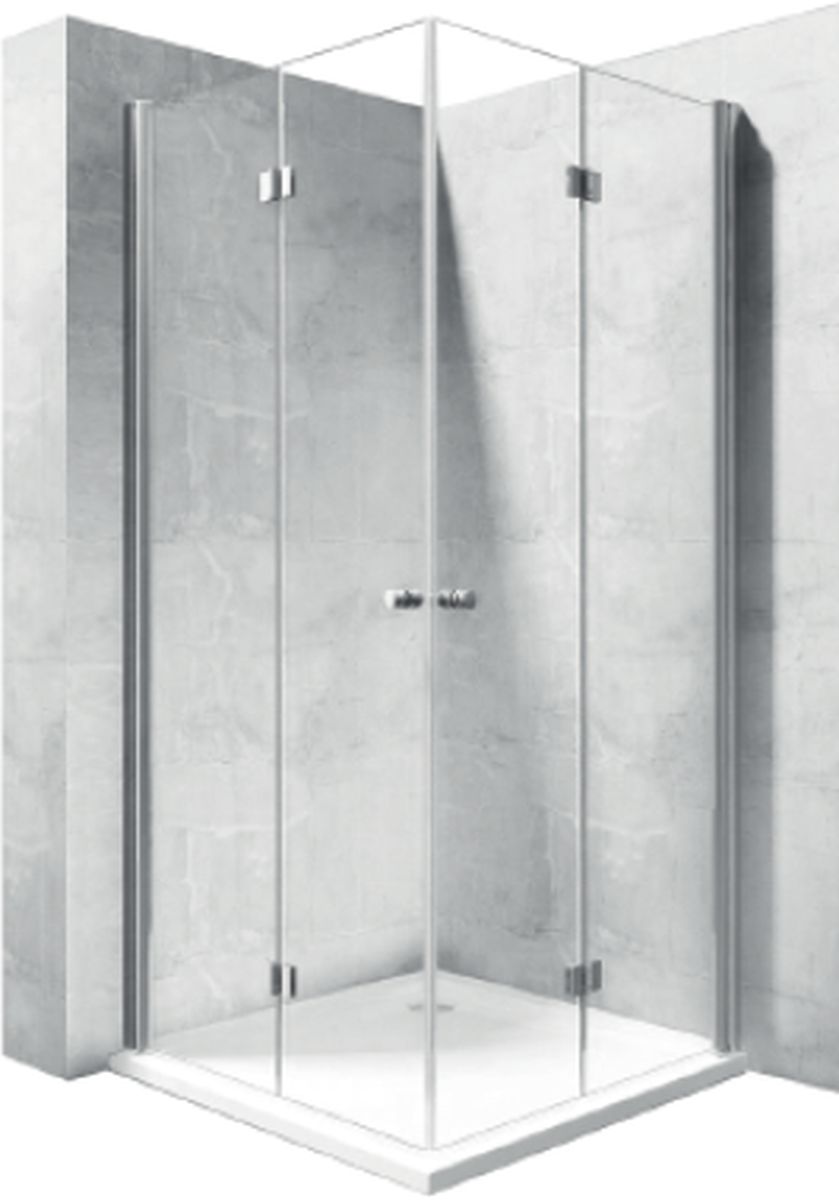 Rea Fold zuhanyajtók 110 cm összecsukható króm fényes/átlátszó üveg REA-K7438
