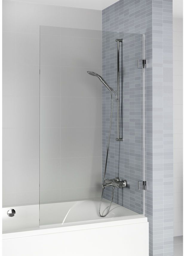 Riho Scandic zuhanyparaván 75 cm egyrészes fekete matt/átlátszó üveg G001138121
