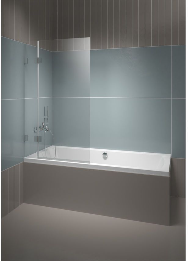 Riho Scandic zuhanyparaván 90 cm kétrészes króm fényes/átlátszó üveg G001145120
