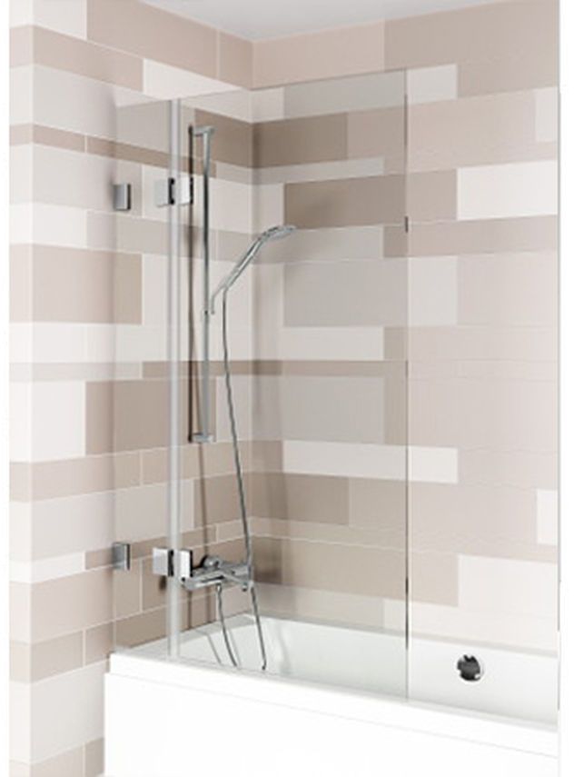 Riho Scandic zuhanyparaván 90 cm kétrészes fekete matt/átlátszó üveg G001153121