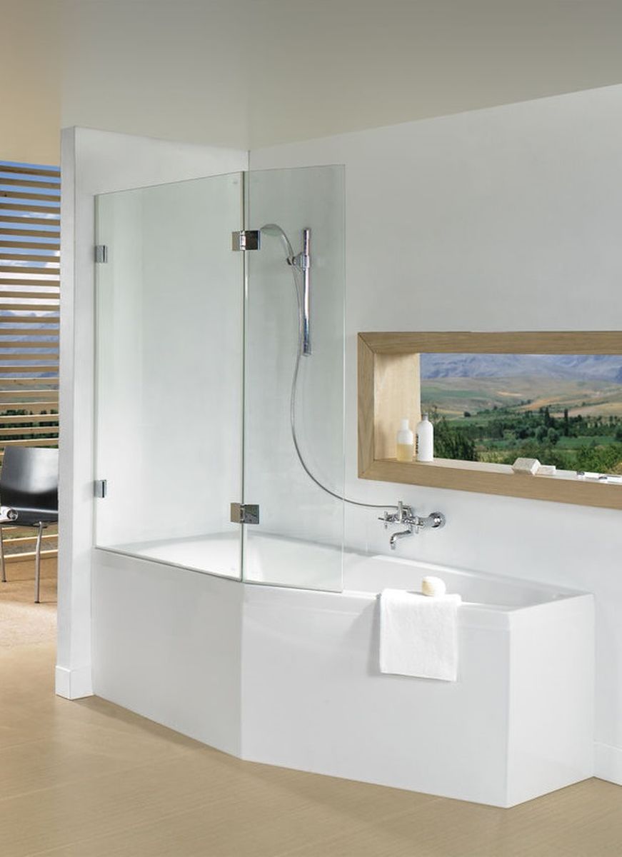 Riho Scandic zuhanyparaván 91.5 cm kétrészes króm fényes/átlátszó üveg G001171120