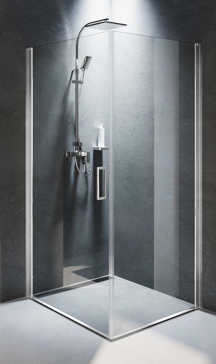 Riho Novik zuhanykabin 90x80 cm négyszögletes króm fényes/átlátszó üveg G003010120