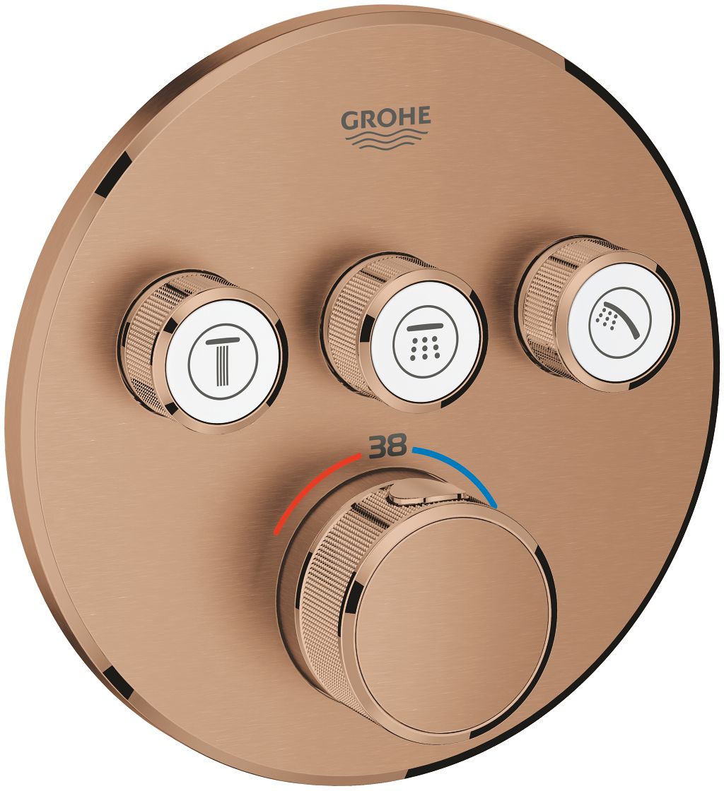 Grohe Grohtherm SmartControl kád és zuhany csaptelep süllyesztett igen Brushed Warm Sunset 29121DL0