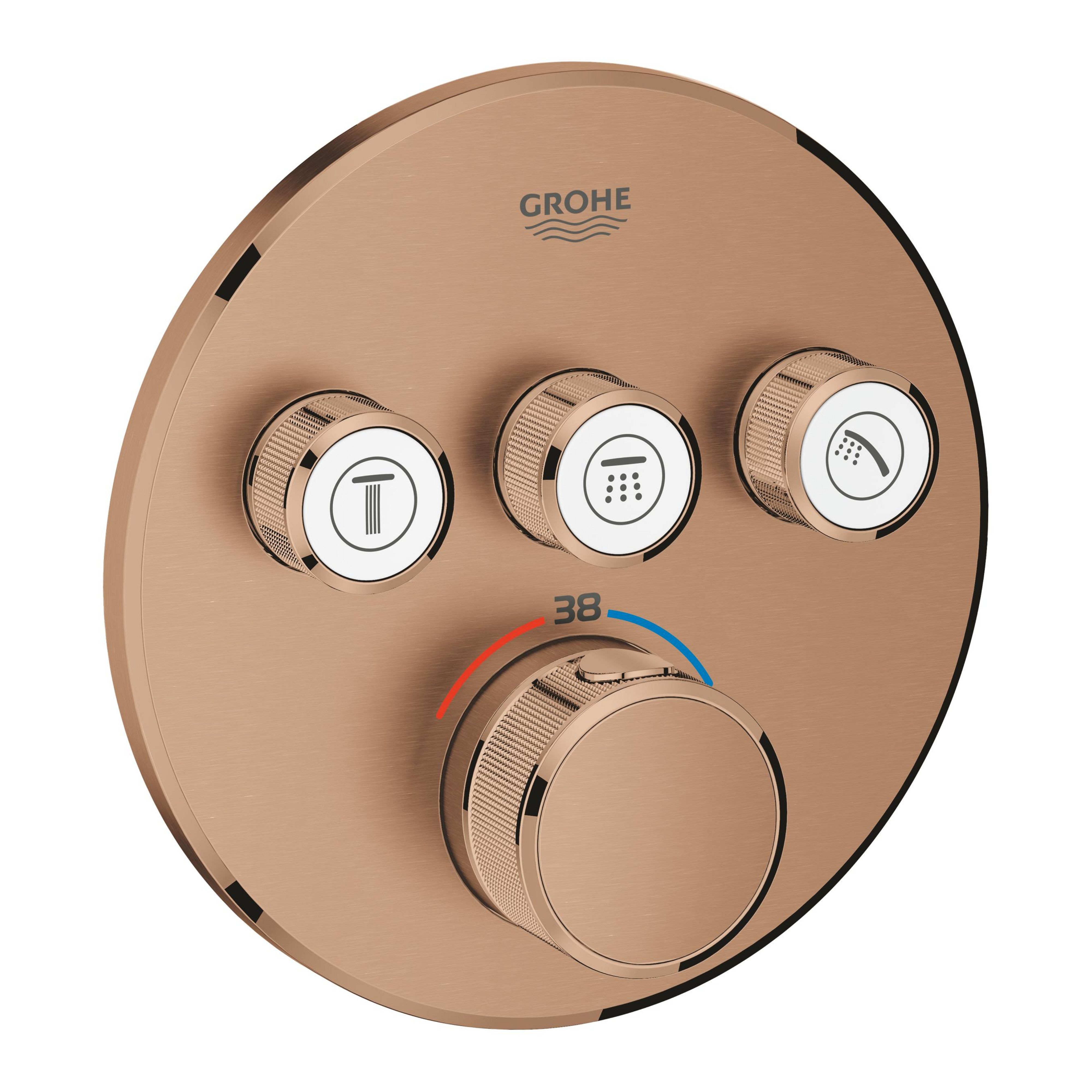 Grohe Grohtherm SmartControl kád és zuhany csaptelep süllyesztett z termosztáttal Brushed Warm Sunset 29121DL0
