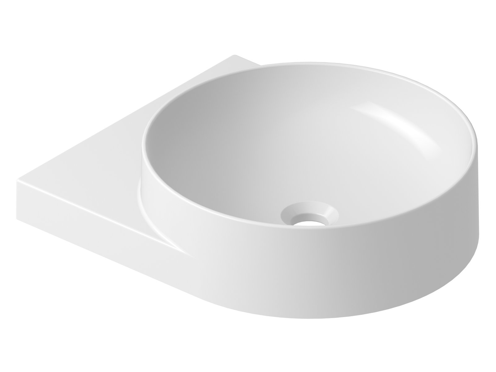 Ravak Yard mosdótál 50x40.5 cm kerek klasszikus-beépíthető fehér XJX01240002
