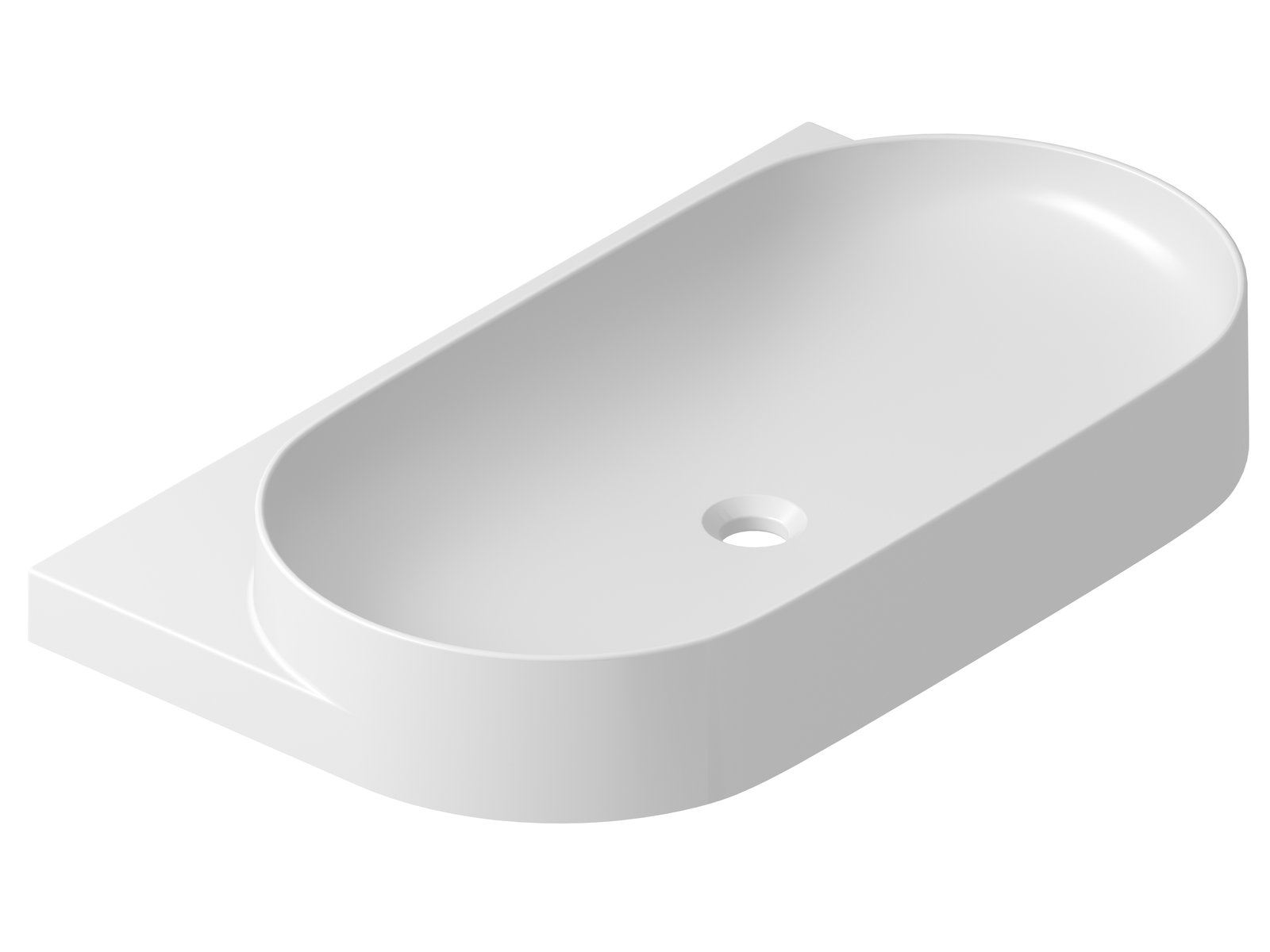 Ravak Yard mosdótál 80.5x50 cm félkör alakú klasszikus-beépíthető fehér XJX01280002