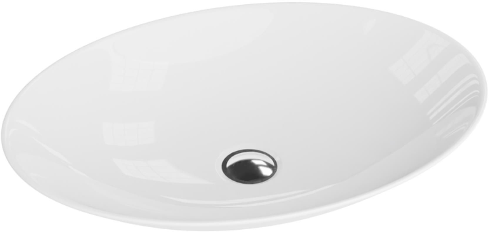 LaVita Cleo mosdótál 50x36 cm ovális mosdótálak fehér 5900378310495