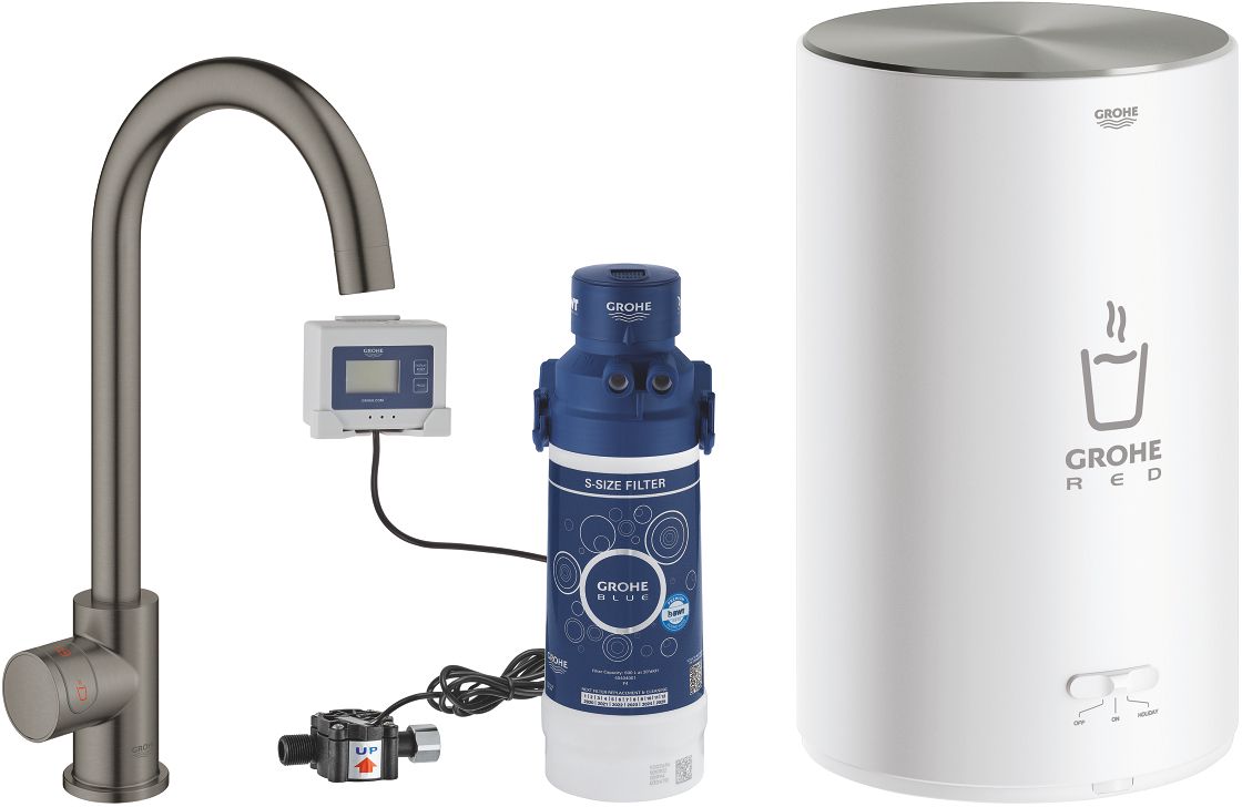 Grohe Red konyhai szelep kazánnal álló Brushed Hard Graphite 30085AL1