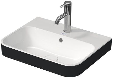 Duravit Happy D.2 Plus mosdótál 50x40 cm négyszögletes mosdótálak fehér-antracit 2360506100