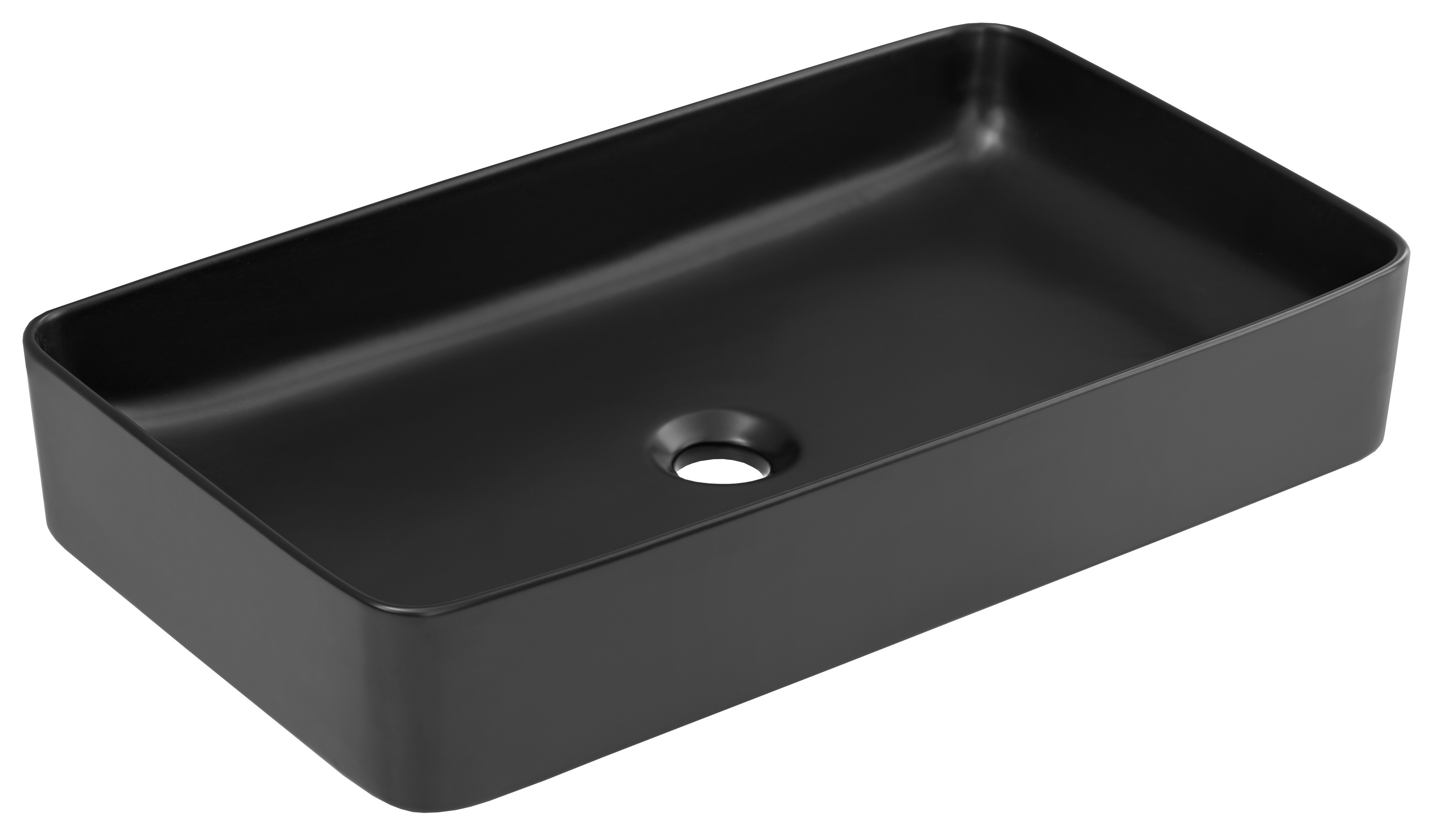 Comad Slim 2 mosdótál 61x34 cm négyszögletes mosdótálak fekete UM-6275SLIM60BLACKDP