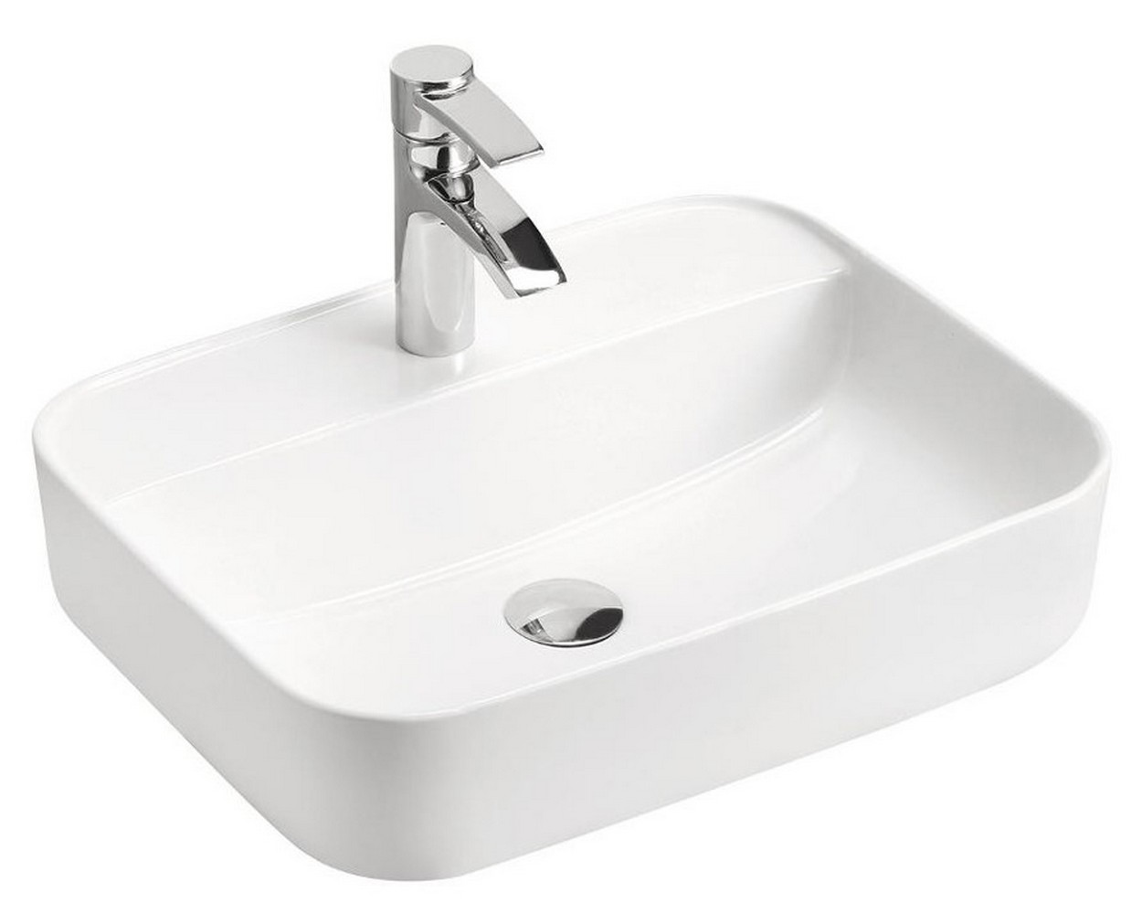 Comad Magic 2 mosdótál 50x40 cm négyszögletes mosdótálak fehér UM-6289MAGIC50DP