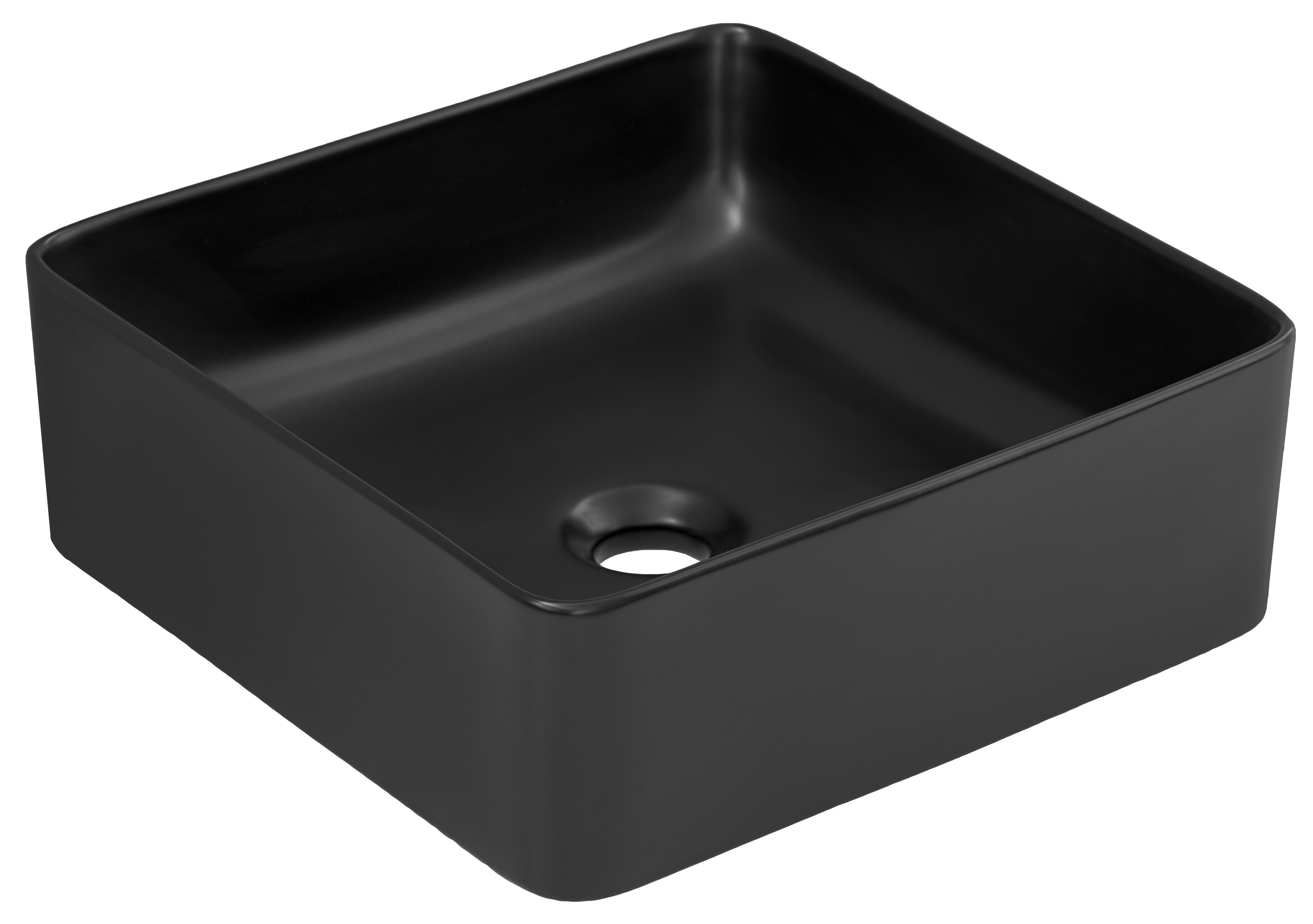 Comad Slim mosdótál 37x37 cm négyzet mosdótálak fekete UM-6276SLIM40BLACKDP