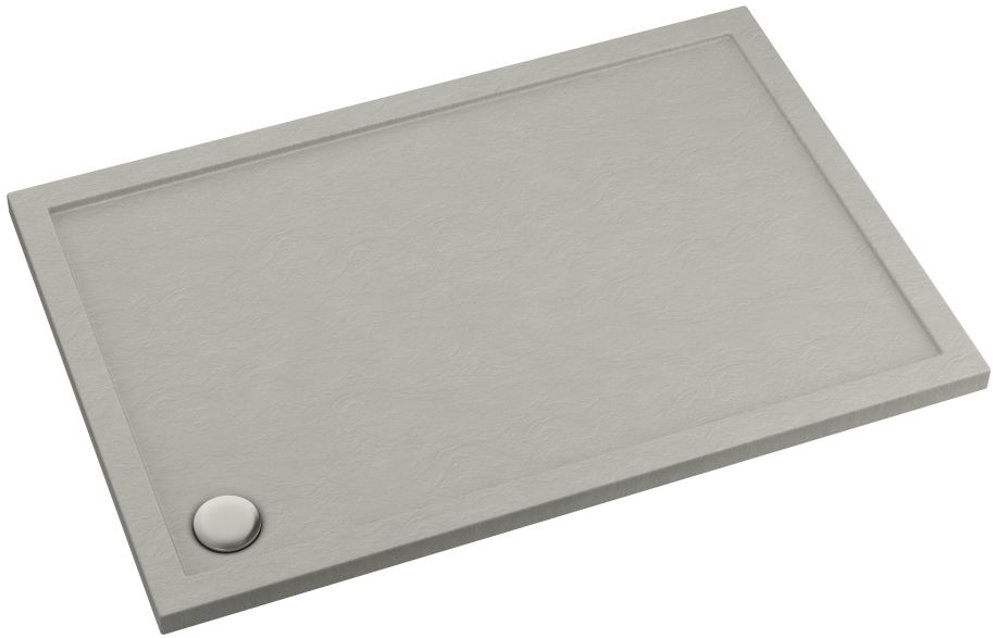 Schedpol Caspar New Cement Stone téglalap alakú zuhanytálca szifonnal 100x80 cm cement 3.2336/CT/ST