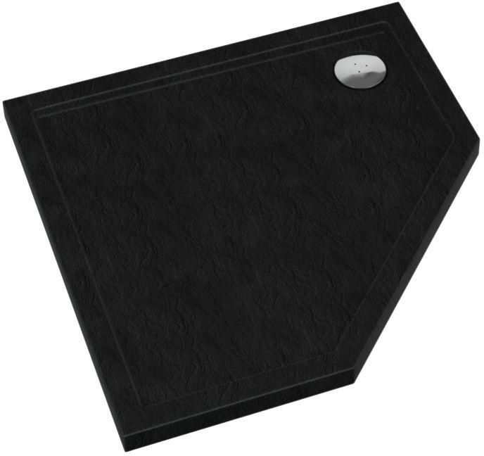 Schedpol Caspar New Black Stone zuhanytálca 90x90 cm fekete 3.2398/C/ST
