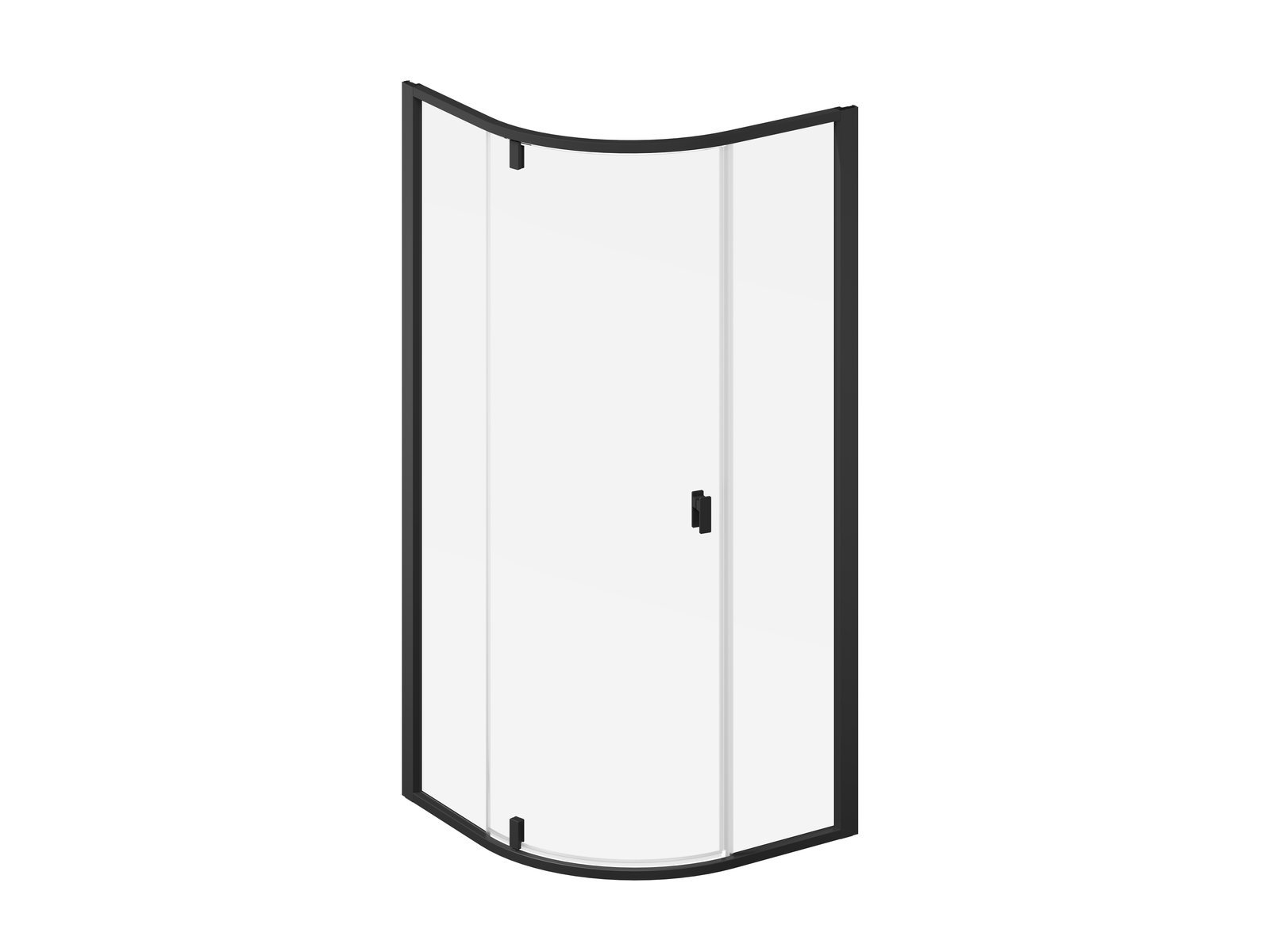 Ravak Nexty zuhanykabin 90x90 cm félkör alakú fekete matt/átlátszó üveg 3O677300Z1