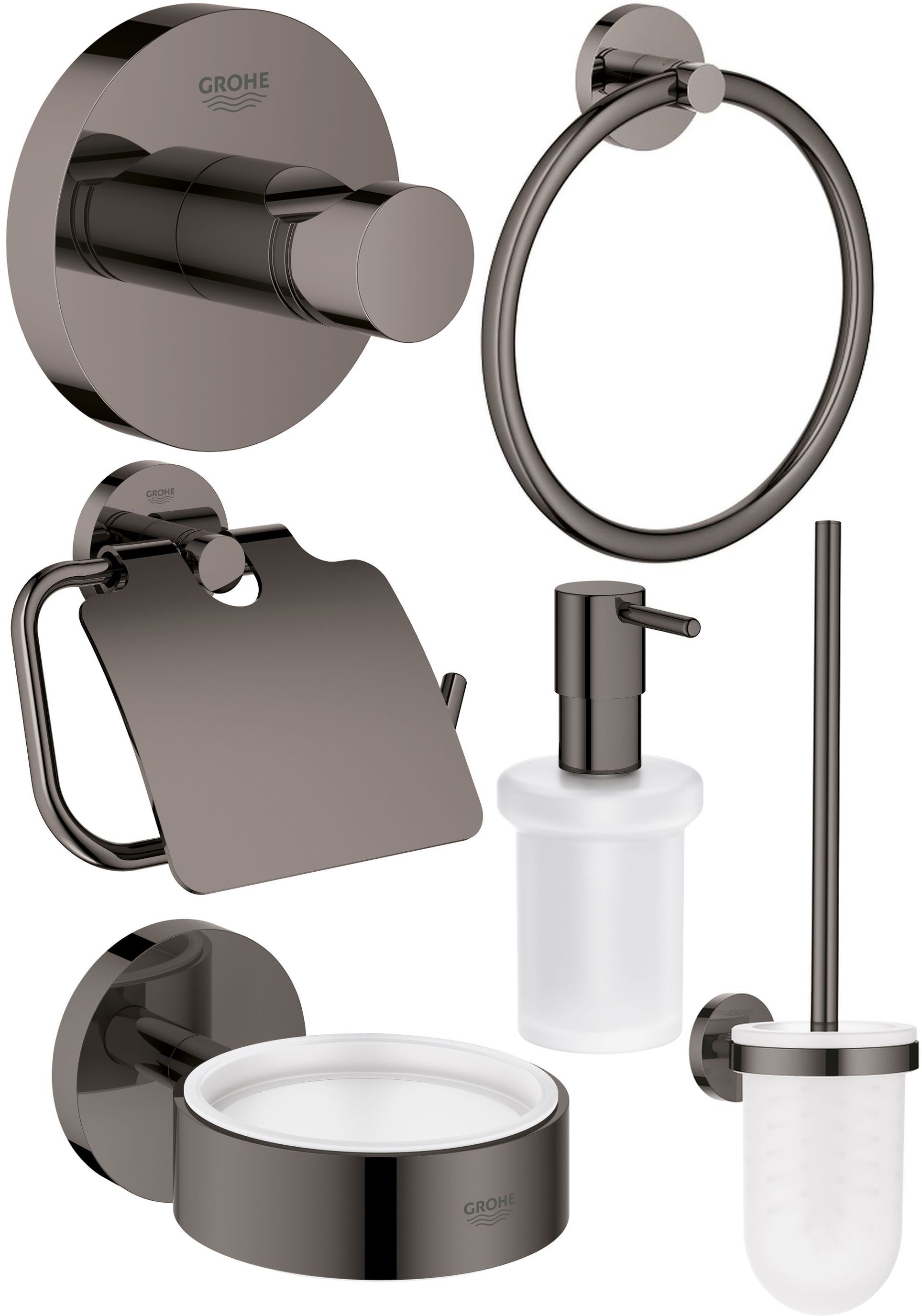 Készlet WC kefe Grohe Essentials 40374A01, WC papír tartó Grohe Essentials 40367A01, 40369A01, 40365A01, 40394A01, 40364A01