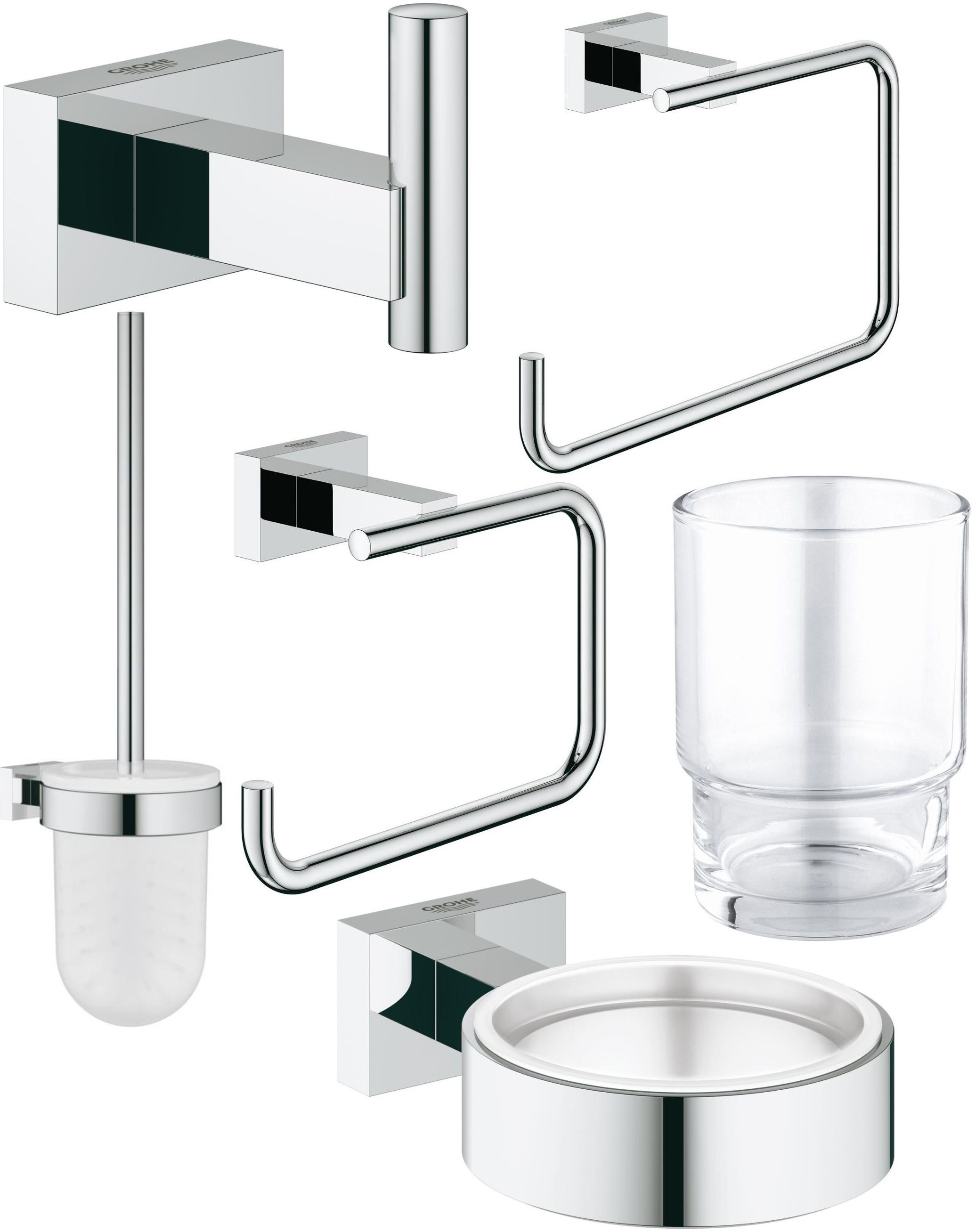 Készlet WC kefe Grohe Essentials 40513001, törölközőtartó Grohe Essentials 40510001, 40507001, 40508001, 40511001, 40372001