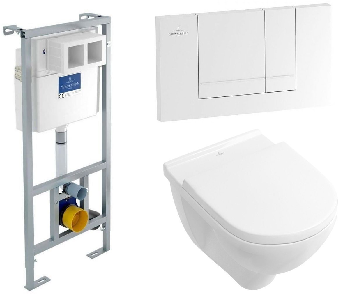 Készlet combi-Pack készlet deszkával Villeroy & Boch O.Novo 5660H101, beépíthető keret Villeroy & Boch ViConnect 92214200, 92214368