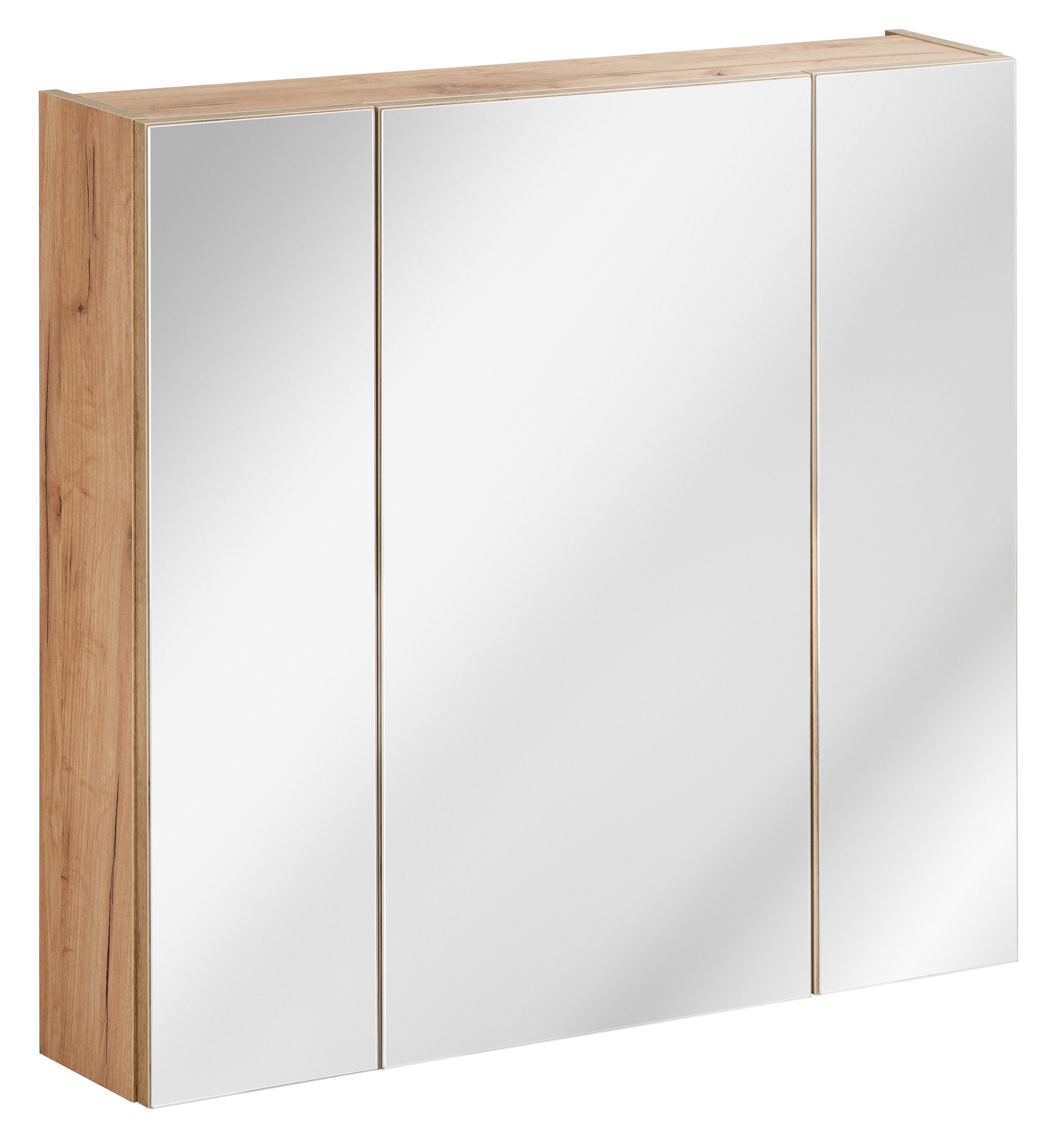 Comad Capri Oak szekrény 80x16x75 cm tükörrel fehér-tölgy CAPRI OAK 843A FSC