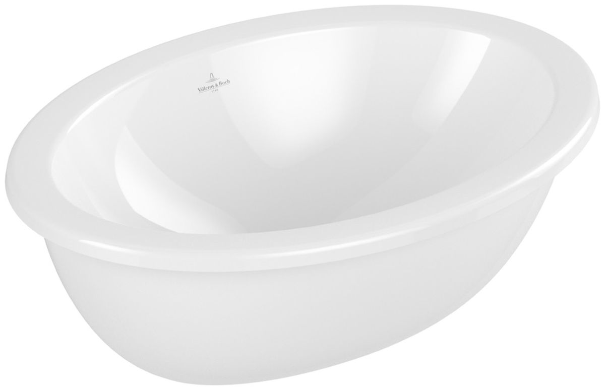 Villeroy & Boch Loop & Friends mosdótál 48.5x32.5 cm ovális alulról beépíthető fehér 4A540001