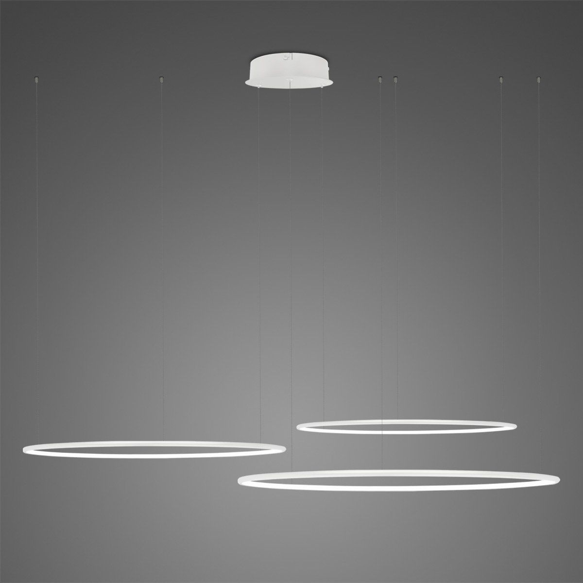 Altavola Design Ledowe Okręgi függőlámpa 3x68 W fehér LA075/CO3_80_in_4k_white_dimm